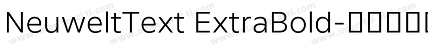 NeuweltText ExtraBold字体转换